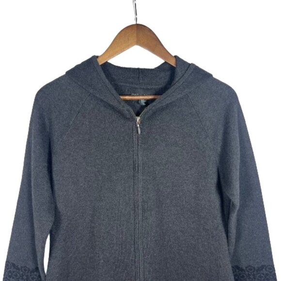 Cynthia Rowley Womens Full Zip Hooded Long Cardigan Sweater Size Medium - Picture 2 of 9